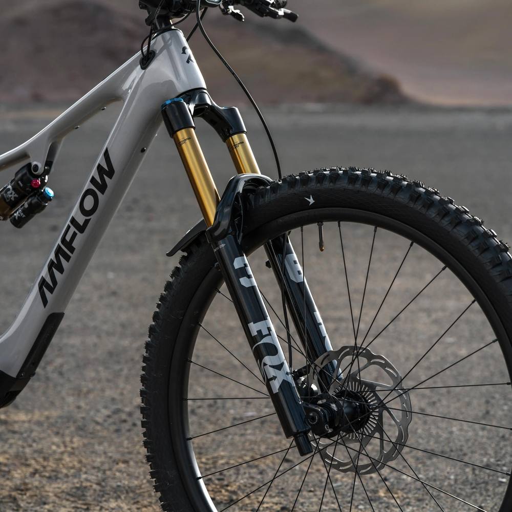 Front des AMFLOW PX Carbon mit FOX Federgabel